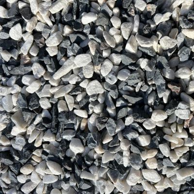 PACK Gravier Marbre Multicolore Sombre 8/16 mm + Géotextile - 3 Big Bag de Gravier (- 45m²) + Géotex 50m2 - Livraison PREMIUM