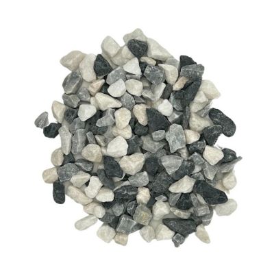 PACK Gravier Marbre Multicolore Sombre 8/16 mm + Géotextile - 5 Big Bag de Gravier (- 75m²) + Géotex 50m2 - Livraison PREMIUM