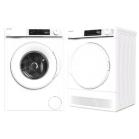 PACK  Lave-linge Hublot 7kg 1400trsmin + Sèche-linge Condensation 7kg SHARP