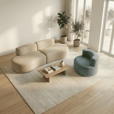 Pack Lounge Canapé et fauteuil - sable et sauge