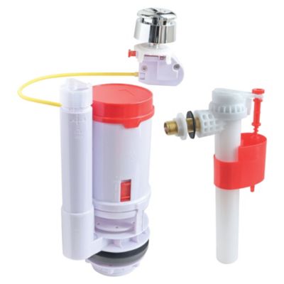 Pack mécanisme WC à câble double chasse + Robinet flotteur alimentation latérale - Somatherm For You