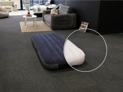 Pack matelas gonflable Classic Downy 1 place Intex + Drap housse