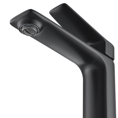 Pack Meuble prémonté 60 blanc-Vasque céramique-Robinet noir-Miroir JOY - bain-bain