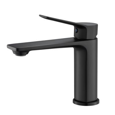 Pack Meuble prémonté 60 bois-Vasque résine-Robinet noir-Miroir JOY - bain-bain