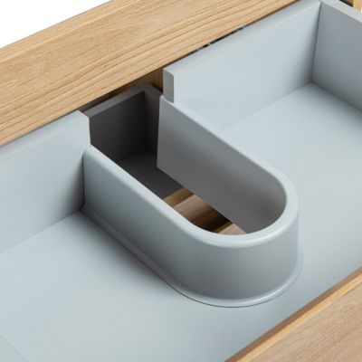 Pack Meuble prémonté 80 bois-Vasque résine-Robinet chromé-Miroir ELY - bain-bain