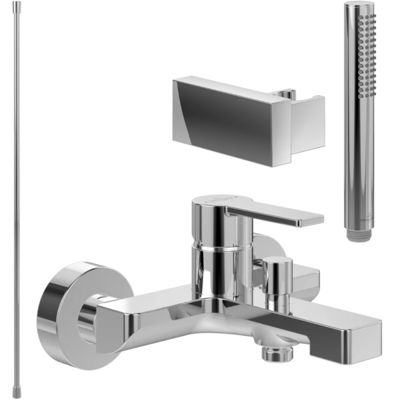 Pack mitigeur baignoire mécanique VILLEROY ET BOCH Architectura chrome avec ensemble