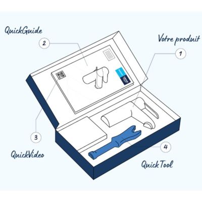 Pack mitigeur bain douche monotrou GROHE Start 2021 Quickfix + Ensemble de douche 2 jets GROHE Vitalio Start 110 chromé