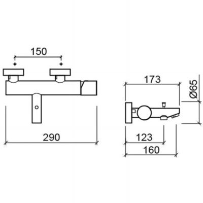 Pack mitigeur bain-douche thermostatique SANINDUSA Single Plus avec douchette et support mural chromé