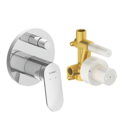 Pack mitigeur douche encastré DURAVIT Wave avec inverseur et corps encastré