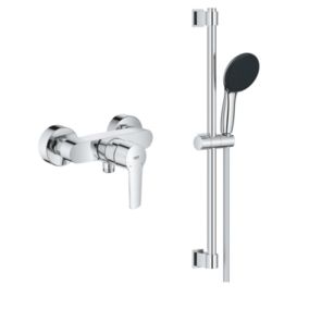 Pack mitigeur douche mécanique GROHE Start 2021 + ensemble de douche 2 jets GROHE Vitalio Start avec barre chromé