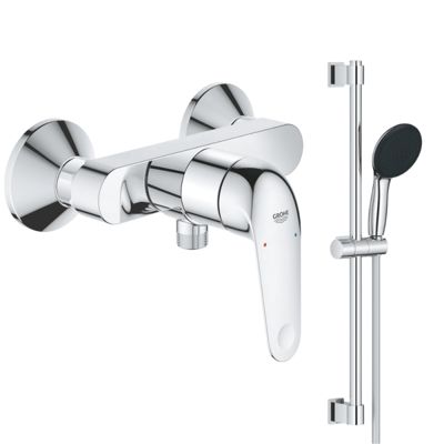 Pack mitigeur douche mécanique GROHE Swift 2023 + Ensemble de douche 2 jets avec barre Chromé