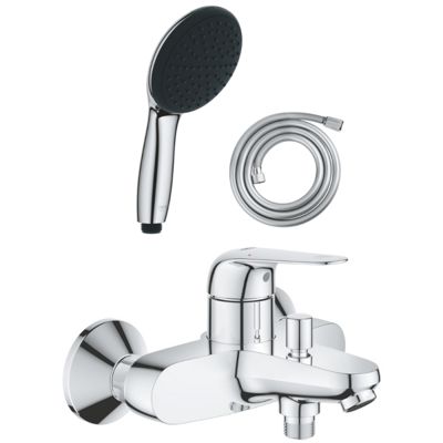 Pack mitigeur mécanique bain douche GROHE Swift + Douchette 2 jets Vitalio Start 110 + Flexible