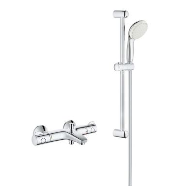 PACK Mitigeur thermostatique bain douche + pommeau de douche + Barre de douche + flexible GROHE Grotherm 800 et Tempesta