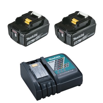 Pack énergie 18V LXT Li-Ion (2 batteries BL1850B 5Ah + chargeur DC18RC) 12V - MAKITA - 197570-9