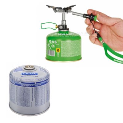 PACK Optimus réchaud à gaz Crux Lite Piezo +  Cartouche de gaz 500g idéale pour le Camping CADAC