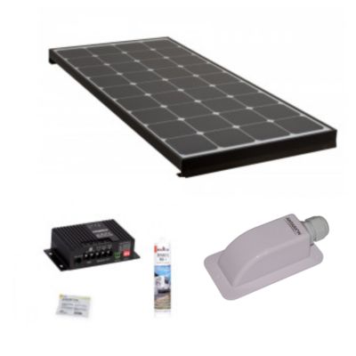 PACK  Panneau Solaire Black Booster 140W + Régulateur de charge Bluetooth + Kit de pose ANTARION