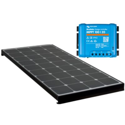 PACK  Panneau solaire BLACK BOOSTER 220W + VICTRON Régulateur MPPT 20A ANTARION