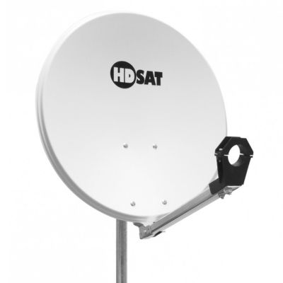 Pack  Parabole satellite acier 60cm + LNB Single HD 4K HDSAT