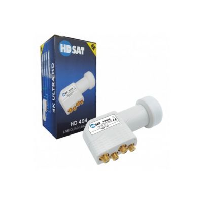 Pack  Parabole satellite acier 80cm + LNB Quad Universel 0,1dB HDSAT