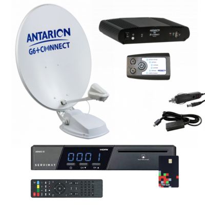 Pack Parabole Satellite Automatique 85cm + Récepteur TNTSAT HD + Positionneur ANTARION