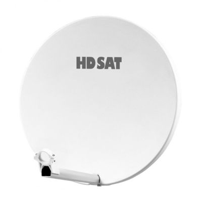 Pack  Parabole Satellite Fibre Composite Blanche 60cm + LNB Single + VEGA 3 Récepteur TV satellite Full HD + Carte HDSAT