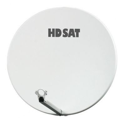 Pack  Parabole satellite fibre composite Blanche 75cm + LNB Single HD 4K HDSAT