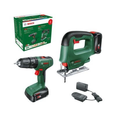 Pack perceuse-visseuse à percussion EasyImpact et scie sauteuse EasySaw Bosch 18V - 2Ah