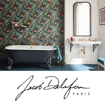 Pack plan vasque suspendu JACOB DELAFON Cléo 1890 + miroir + siphon chromé