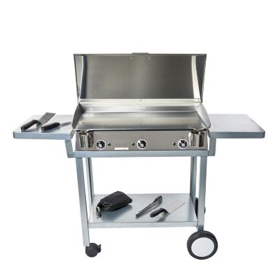Pack plancha électrique PLANCHAELEC LUX 830 INOX - CHARIOT MONCEAU
