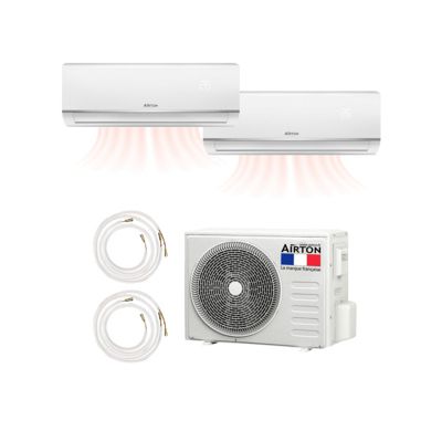 Pack Climatiseur réversible AIRTON - A Poser Soi-même - 5270W - Readyclim 6M - WIFI - Support Mural