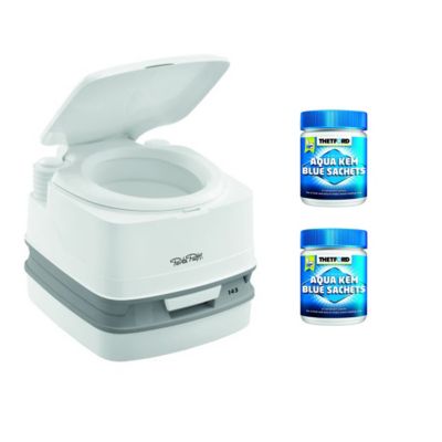 PACK  PORTA POTTI 145 Toilette Portable 12 Litres + 2x15 Sachets THETFORD