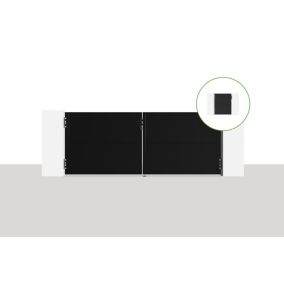 Pack portail battant NALI 3x1,2m + Portillon H.120cm noir mat