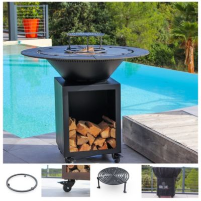 Pack Printemps Brasero Classique Acier 83 Noir Double Cuve