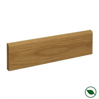 Pack promotionnel de 5 plinthes MDF revetu chêne bord arrondi 2000 x 68 x 9 mm