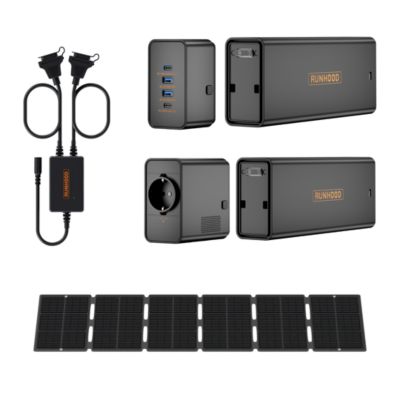 Pack Rando RUNHOOD - 648 Wh + 100 W Solaire - Energie Nomade Ultra-Legere pour Aventure Outdoor