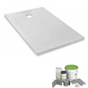 Pack receveur de douche 100 x 80 JACOB DELAFON Ipso rectangle blanc + Kit d'étanchéité WEDI