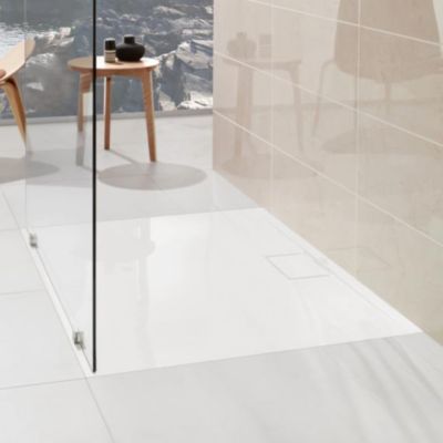 Pack receveur de douche antidérapant 90 x 80 VILLEROY ET BOCH Architectura Metalrim rectangle blanc + Kit d'étanchéité WEDI