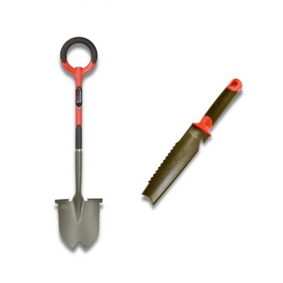 Pack RootSlayer™ - Pelle ronde coupe racine/Couteau de sol - Acier de carbone/Manche ergonomique - Idéal pour les petites/grandes