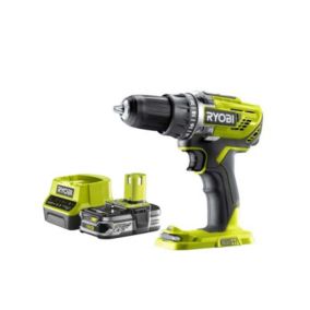 Pack RYOBI 18V Perceuse-visseuse One+ R18DD3-0 - 1 Batterie 2.5Ah - 1 Chargeur rapide RC18120-125