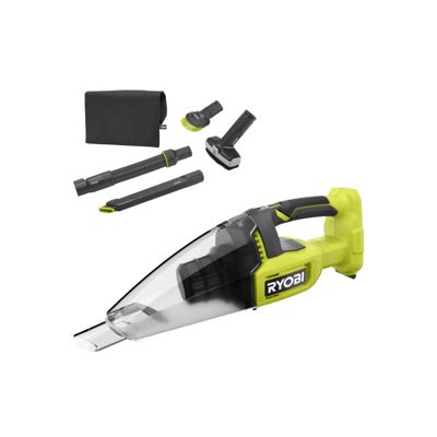 Pack RYOBI - Aspirateur à main RHV18-0 - 18V One+ - 600ml - Sans batterie ni chargeur - Kit 6 accessoires RAKVA04
