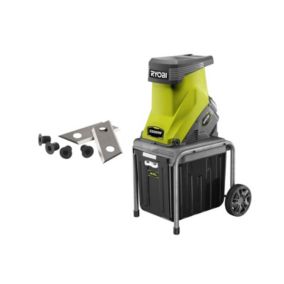 Pack RYOBI Broyeur de végétaux 2500W RSH2545B - Jeu de 2 lames pour broyeur RAC351