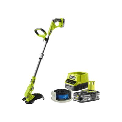 Pack RYOBI coupe bordure - dresse bordure 18V One+ RLT183225F - bobine simple fil diamètre 1.6mm x 4.5m RAC124