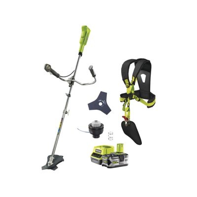 Pack RYOBI débroussailleuse 18V One+ OBC1820B - 1 batterie 5.0Ah - 1 chargeur 2.0Ah RC18120-150