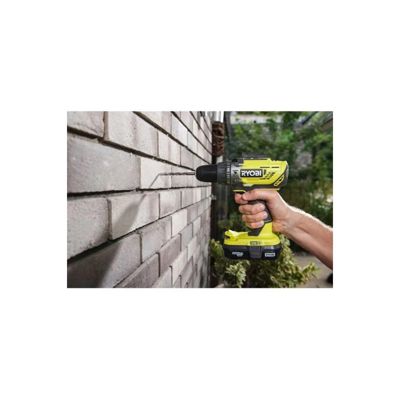 Pack RYOBI - Perceuse à percussion R18PD3-0 - 18V One+ sans batterie ni chargeur - Coffret 46 accessoires mixtes RAK46MIX