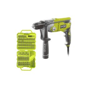 Pack RYOBI Perceuse à percussion RPD1200-K - 1200W - Coffret de 127 accessoires - RAK127DDSD