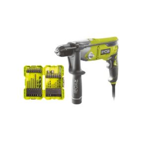 Pack RYOBI Perceuse à percussion RPD1200-K - 1200W - Coffret de 32 accessoires - RAK32DDMIX