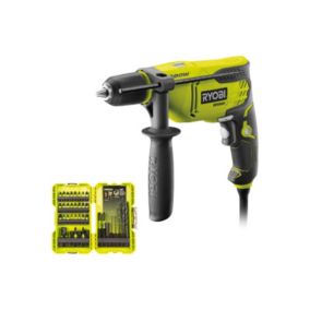 Pack RYOBI - Perceuse à percussion RPD680K - 680W - Coffret empilable impact RAK38DSDI2 38 accessoires perçage-vissage-boulonnage