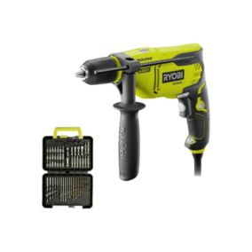 Pack RYOBI - Perceuse à percussion - RPD800-K - 800W - Coffret RAK60DDF 60 accessoires - perçage et vissage