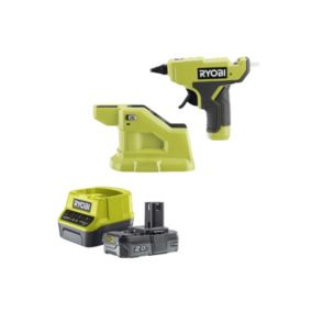 Pack RYOBI Pistolet à colle 18V One+ RGLM18-0 - 1 batterie 2.0Ah - 1 chargeur rapide