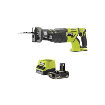 Pack RYOBI Scie sabre R18RS7-0 - Brushless 18V One+ - 1 batterie 2.0Ah - 1 chargeur rapide RC18120-120